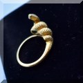 J19. Gold snake ring. 